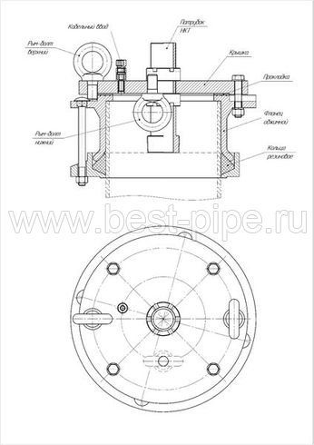 Оголовок скважинный промышленный ОСГО-273 d=73