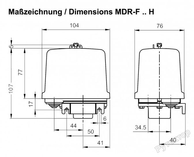 Реле давления CONDOR MDR-F 32 (2-32 BAR) аналог FF4-32 DAH