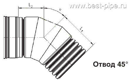 Отвод 45° РОСТР