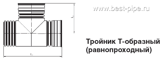 Тройник T-образный (равнопроходный) РОСТР